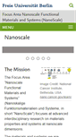 Mobile Screenshot of nanoscale.fu-berlin.de