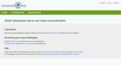 Desktop Screenshot of lists.fu-berlin.de