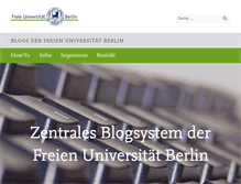 Tablet Screenshot of blogs.fu-berlin.de